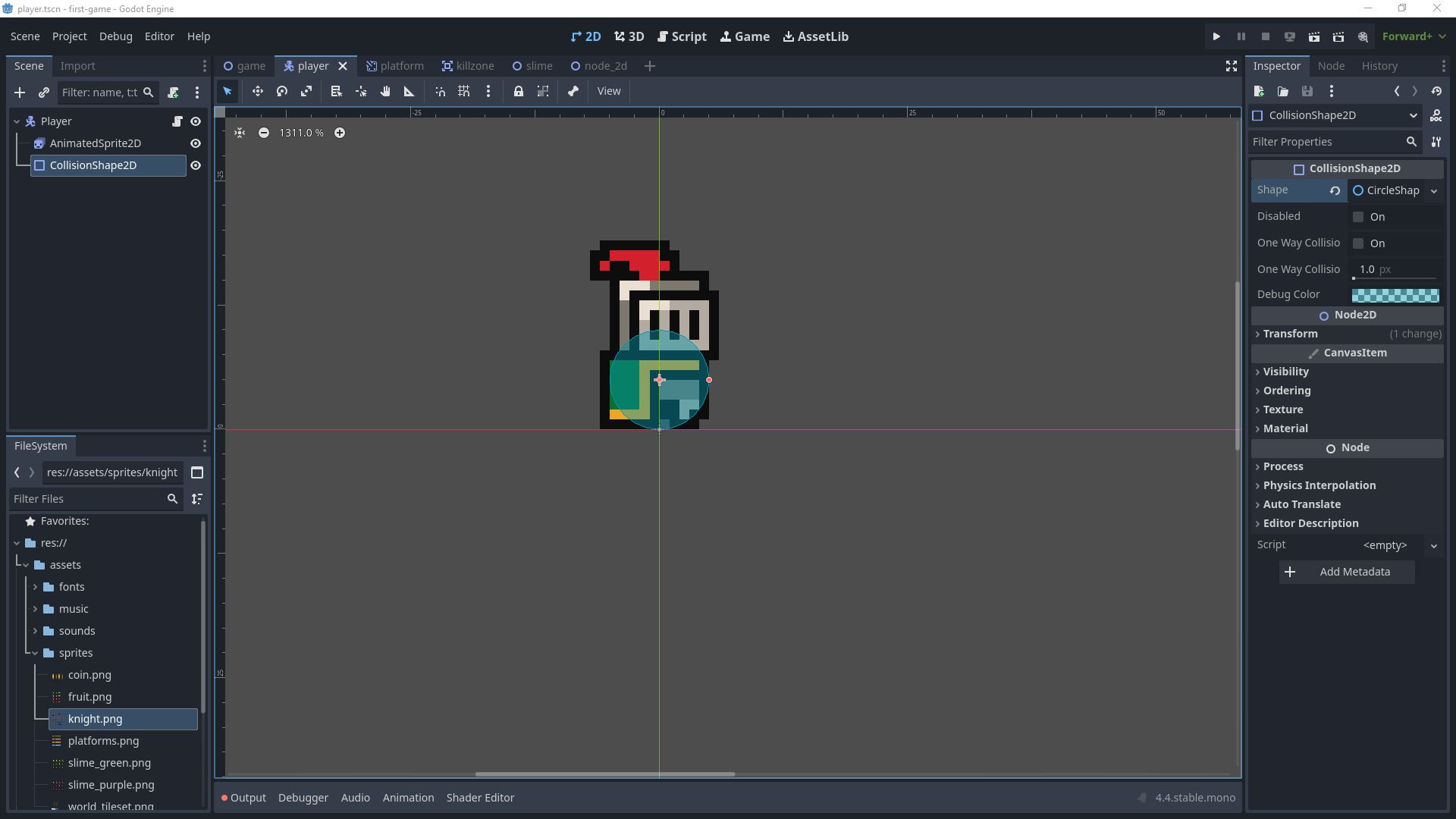 Screenshot of Godot Engine
